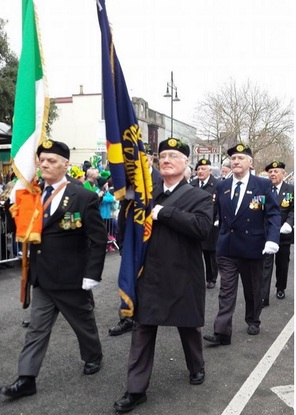 Marching in the St. Patricks Day Parade 2015 in Swords Dublin